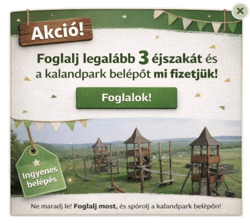 Kalandpark ajánlat